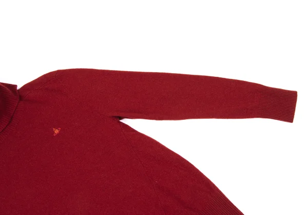 ヴィヴィアンウエストウッド レッドレーベルVivienne Westwood Red Label ウールオーブ刺繍タートルネックニット 赤2 K-167192_007
