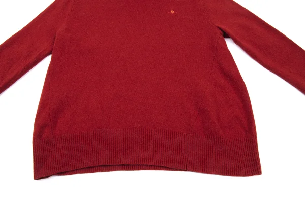 ヴィヴィアンウエストウッド レッドレーベルVivienne Westwood Red Label ウールオーブ刺繍タートルネックニット 赤2 K-167192_009
