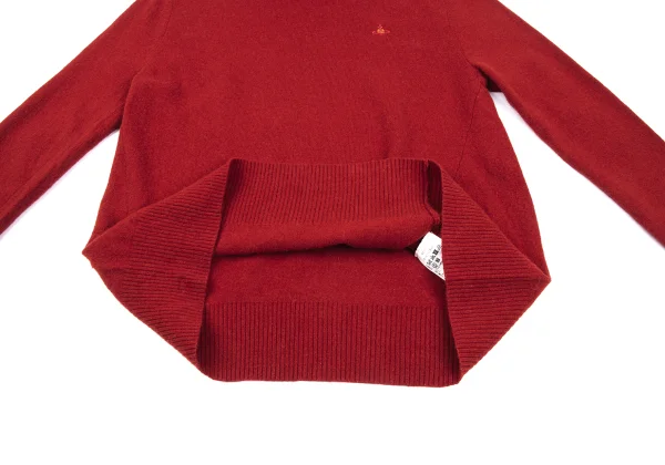 ヴィヴィアンウエストウッド レッドレーベルVivienne Westwood Red Label ウールオーブ刺繍タートルネックニット 赤2 K-167192_010