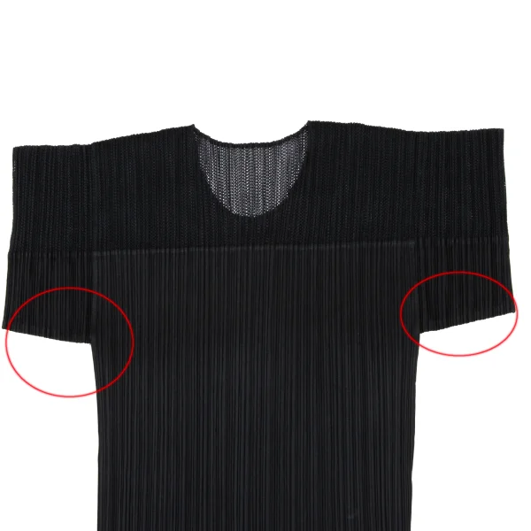 PLEATS PLEASE Mesh Pleated Switching Drawstring T Shirt K-167203_003