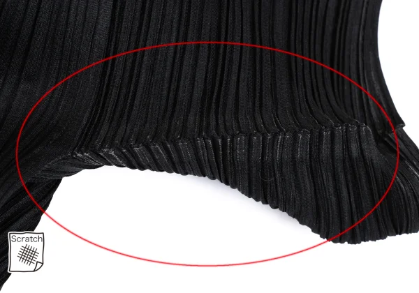 プリーツプリーズPLEATS PLEASE メッシュプリーツ切替ドロストTシャツ