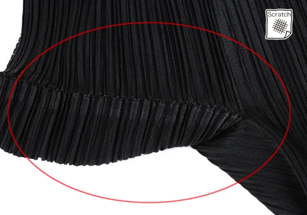 PLEATS PLEASE Mesh Pleated Switching Drawstring T Shirt K-167203_005