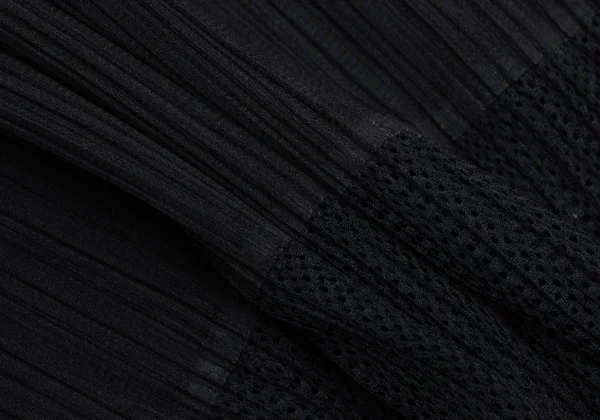 PLEATS PLEASE Mesh Pleated Switching Drawstring T Shirt K-167203_013