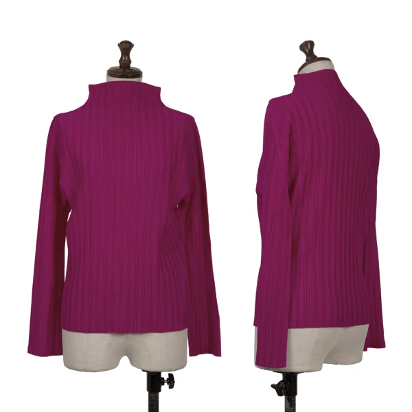 PLEATS PLEASE プリーツプリーズさくら色カットソー プリーツプリーズPLEATS PLEASE プリーツハイネックカットソー ピンク3