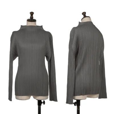 PLEATS PLEASE Pleated High Neck T-shirt