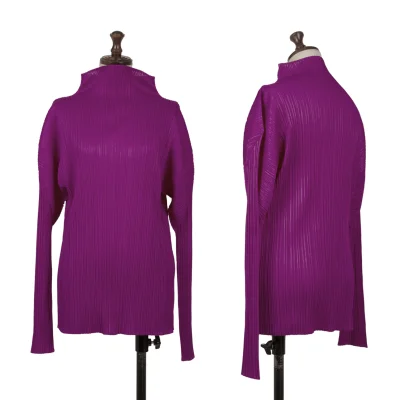 PLEATS PLEASE Pleated High Neck T-shirt