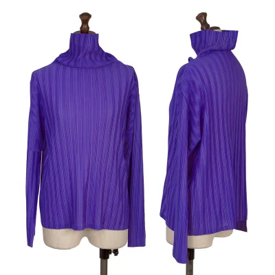 PLEATS PLEASE Turtle Neck Long Sleeves T Shirt
