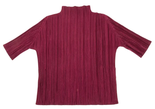 PLEATS PLEASE Pleated High Neck Half Sleeve T-shirt K-167213_002