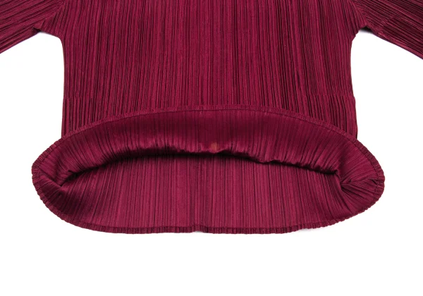 PLEATS PLEASE Pleated High Neck Half Sleeve T-shirt K-167213_008