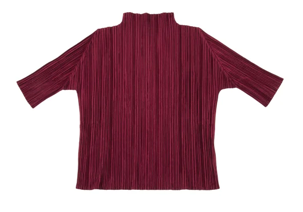 PLEATS PLEASE Pleated High Neck Half Sleeve T-shirt K-167213_009