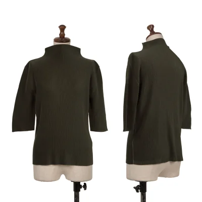 PLEATS PLEASE Mist Pleated High Neck T-shirt