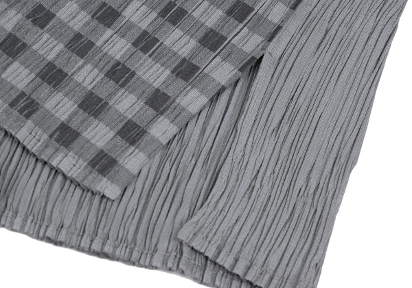 PLEATS PLEASE Check Print Wrinkled Pleats Sleeveless Top K-167217_007