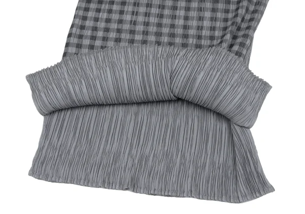 PLEATS PLEASE Check Print Wrinkled Pleats Sleeveless Top K-167217_008