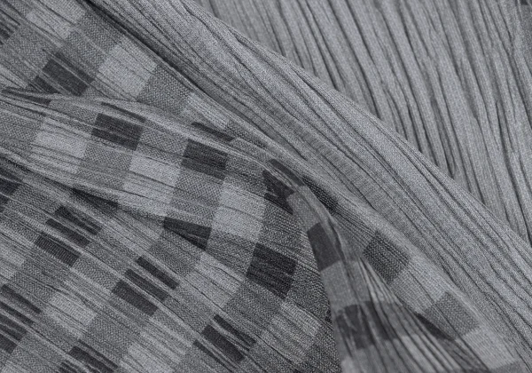 PLEATS PLEASE Check Print Wrinkled Pleats Sleeveless Top K-167217_010