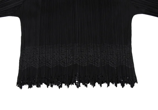 プリーツプリーズPLEATS PLEASE 裾カッティングエンボスプリーツ