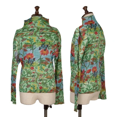 PLEATS PLEASE Nathalie Lete Eden Printed Turtle Neck T Shirt