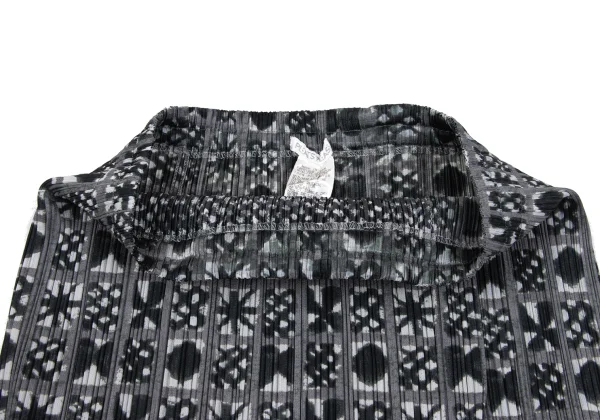 PLEATS PLEASE Graphic Check Printed Wrap Design Skirt K-167221_004