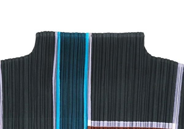 ♥PLEATS PLEASE ♥プリーツプリーズ　 青・黒　　新品　本物 プリーツプリーズPLEATS PLEASE ブロック柄プリーツカットソー 深緑他3