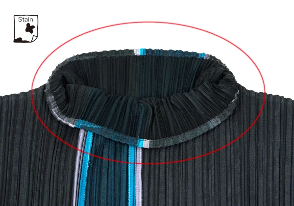 プリーツプリーズPLEATS PLEASE ブロック柄プリーツカットソー 深緑他3