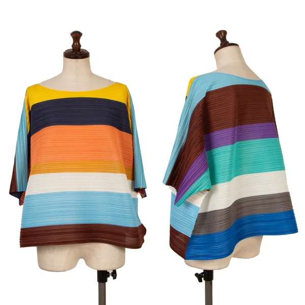 PLEATS PLEASE Multi Stripe Wide Top Multi-Color 3 K-167225_001