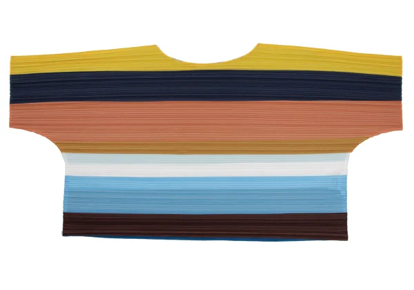 PLEATS PLEASE Multi Stripe Wide Top K-167225_002
