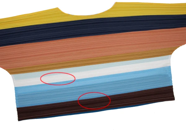 PLEATS PLEASE Multi Stripe Wide Top K-167225_005