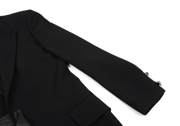 Y's for men Old Gabardine Leather Belted Long Jacket K-167228_005