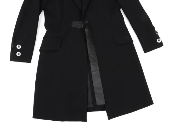 Y's for men Old Gabardine Leather Belted Long Jacket K-167228_008