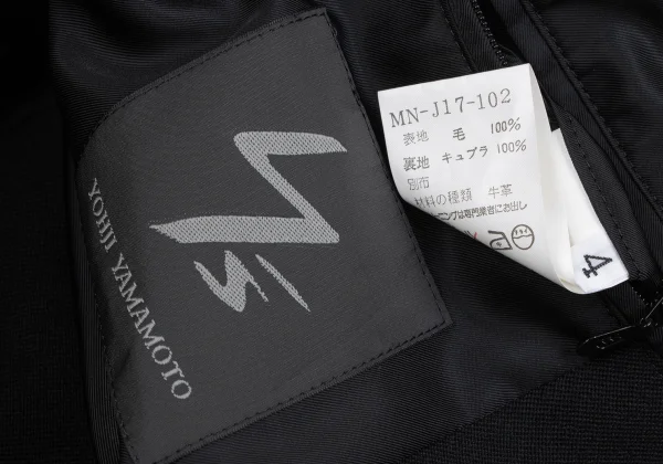 Y's for men Old Gabardine Leather Belted Long Jacket K-167228_018