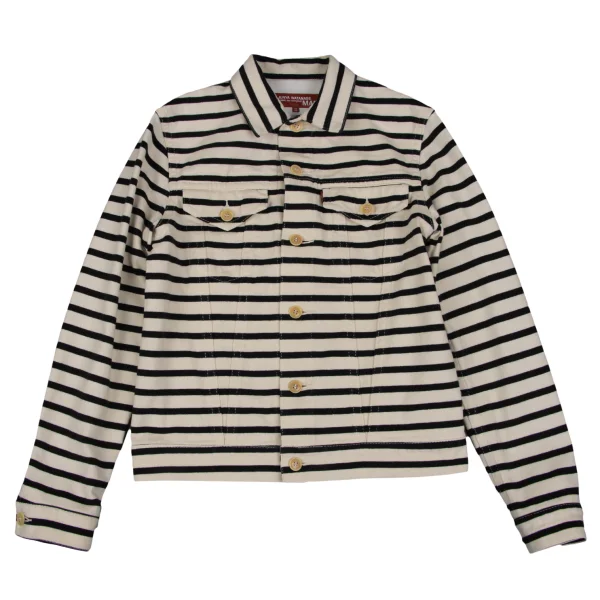 JUNYA WATANABE MAN×Levi's Cotton Striped Trucker Jacket Ivory,Black XS K-167229_001