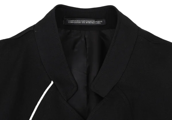 Yohji Yamamoto POUR HOMME Wool Gabardine Piping Design Stand collar Jacket K-167230_003