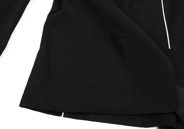 Yohji Yamamoto POUR HOMME Wool Gabardine Piping Design Stand collar Jacket K-167230_010