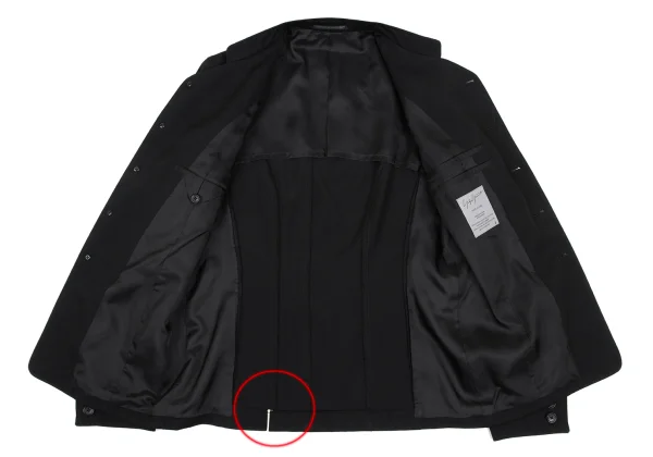 Yohji Yamamoto POUR HOMME Wool Gabardine Piping Design Stand collar Jacket K-167230_011