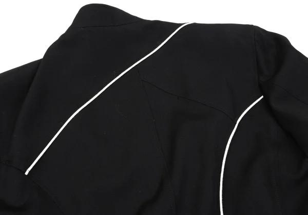 Yohji Yamamoto POUR HOMME Wool Gabardine Piping Design Stand collar Jacket K-167230_015
