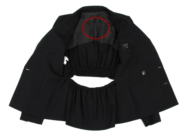 Jean Paul GAULTIER FEMME Wool Rayon Back Open Jacket K-167231_013