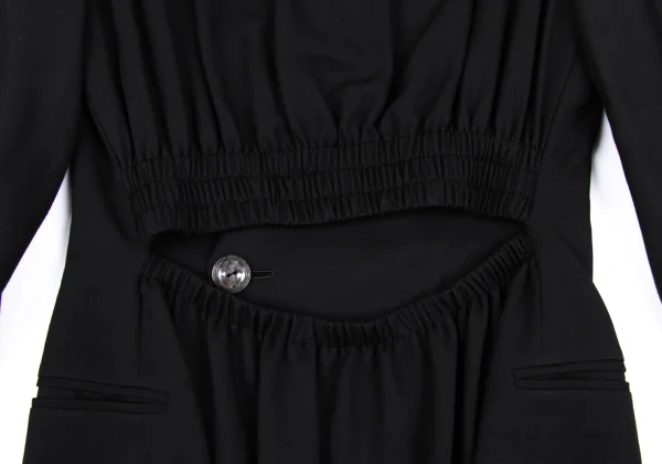 Jean Paul GAULTIER FEMME Wool Rayon Back Open Jacket K-167231_017