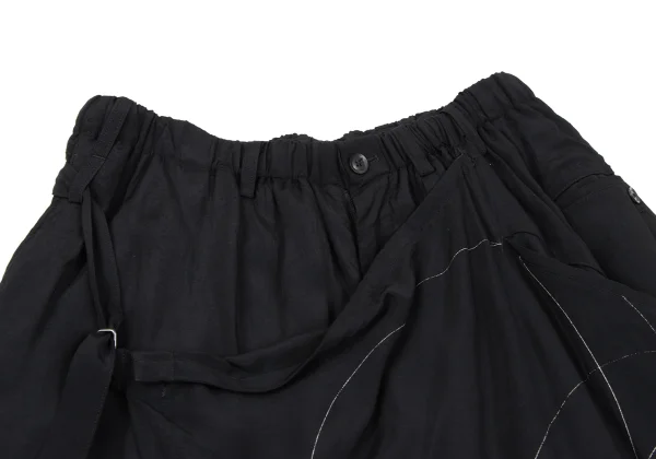 BLACK Scandal Yohji Yamamoto Drawing Print Wrap Pants K-167234_003