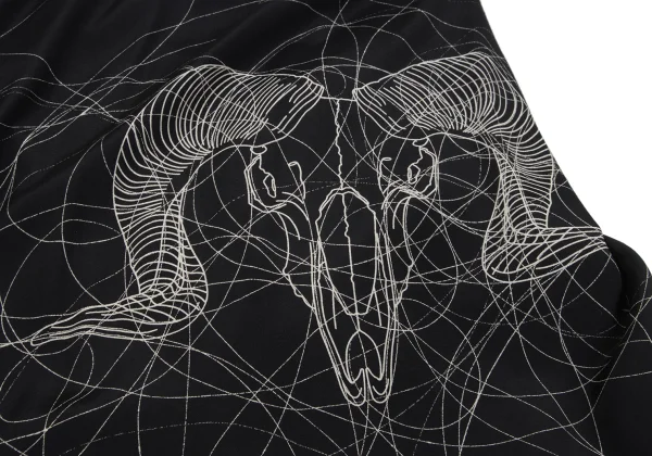 BLACK Scandal Yohji Yamamoto Drawing Print Wrap Pants K-167234_011