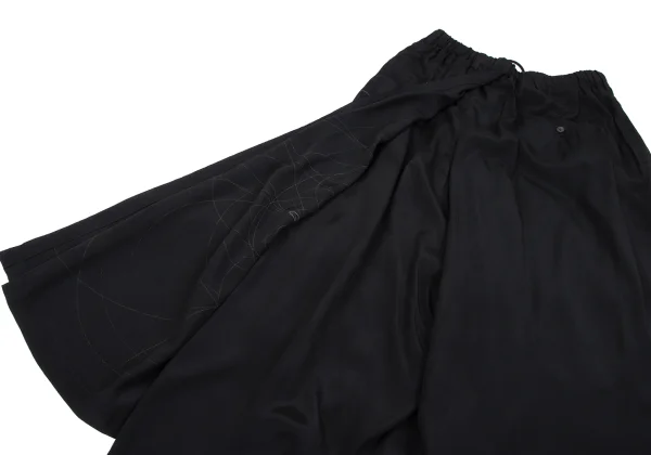 BLACK Scandal Yohji Yamamoto Drawing Print Wrap Pants K-167234_017