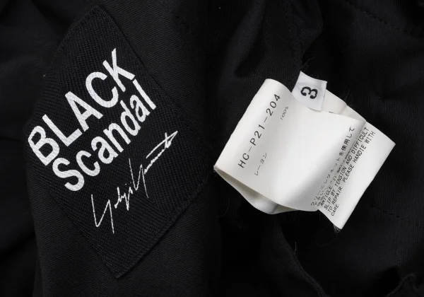 BLACK Scandal Yohji Yamamoto Drawing Print Wrap Pants K-167234_020