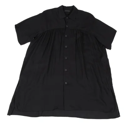 S'YTE Tencell Gather Design Short Sleeve Long Shirt