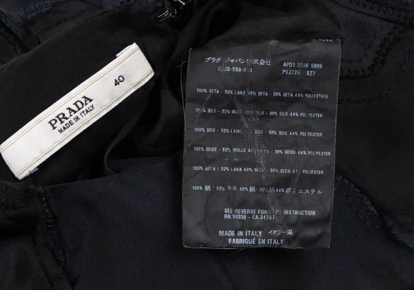 PRADA Silk Wool Patchwork Sleeveless Top K-167240_012