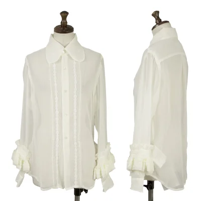 COMME des GARCONS Poly Frill See-through Blouse