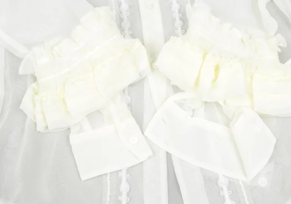 COMME des GARCONS Poly Frill See-through Blouse K-167241_008