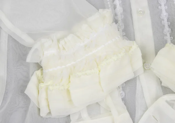 COMME des GARCONS Poly Frill See-through Blouse K-167241_009