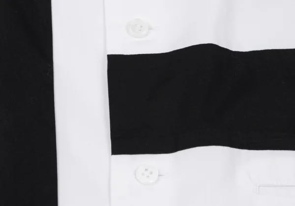 Yohji Yamamoto POUR HOMME Cotton Line Switching Design Shirt K-167242_006