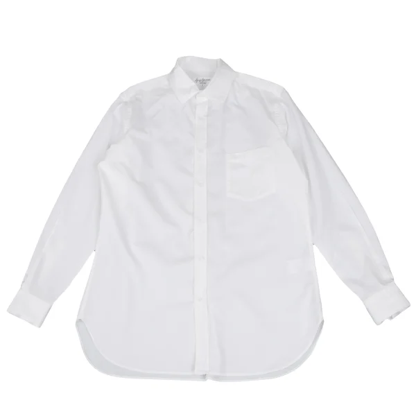 Yohji Yamamoto POUR HOMME Layered Cotton Shirt White 1 K-167243_001