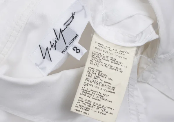 Yohji Yamamoto POUR HOMME Layered Collar Cotton Shirt K-167244_017