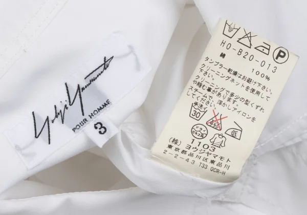 Yohji Yamamoto POUR HOMME Layered Collar Cotton Shirt K-167244_018