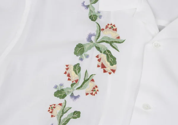 Y's for men Rayon Floral Embroidery Short Sleeve Open Collar Shirt K-167245_007